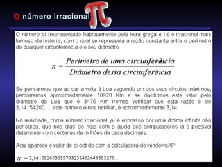 O número irracional
 
