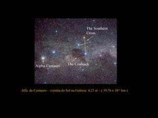 Alfa do Centauro – vizinha do Sol na Galáxia 4,23 al ~ ( 39,76 x 1012
km )