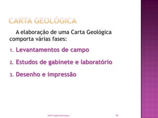 Tema II - História Geológica de uma Região  Cartografia Slide 30