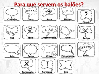 Para que servem os balões?
 