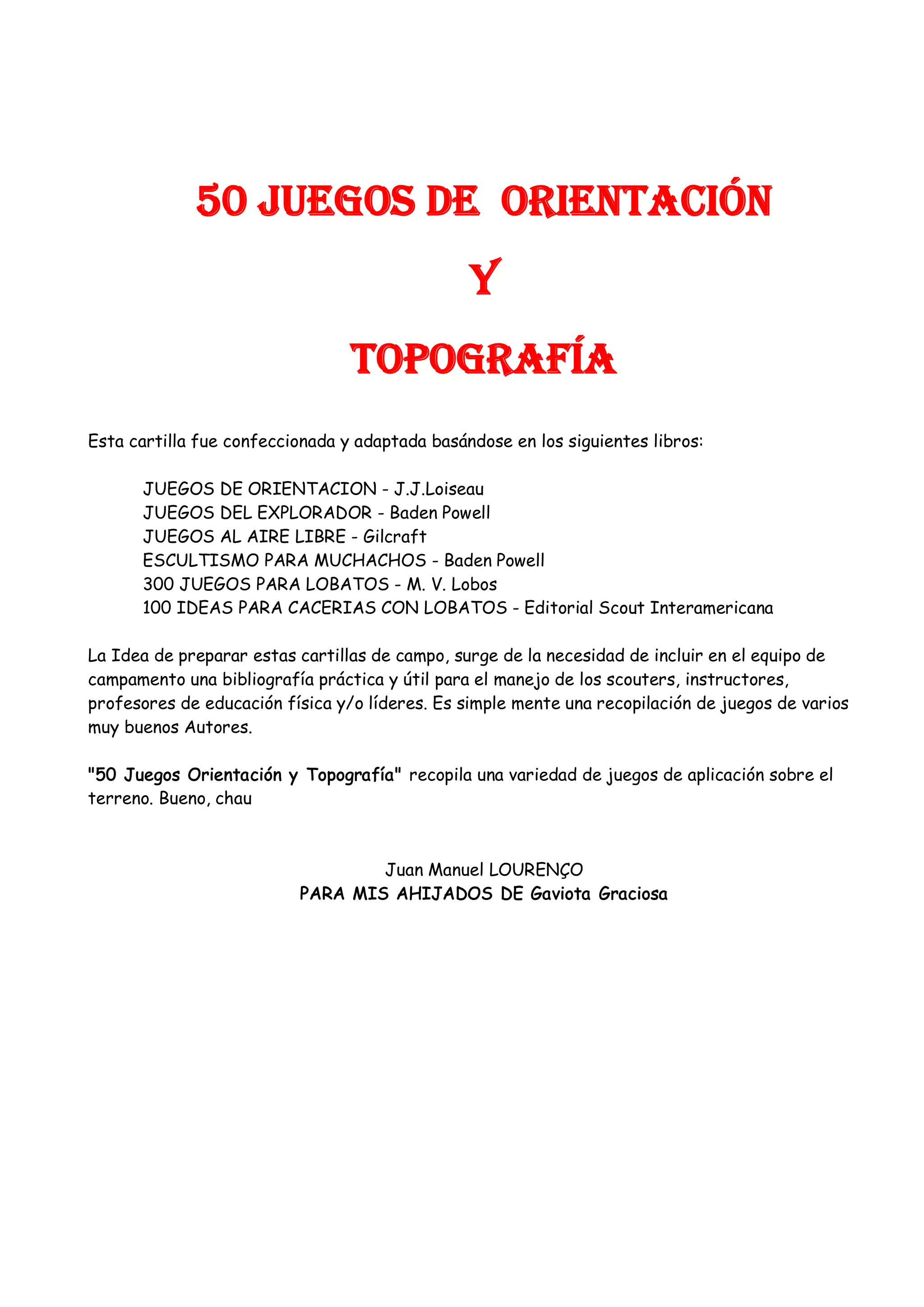 50 juegos de orientacion | PDF