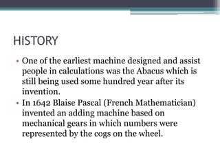 Who Invented Cogs Histroy of computer lecture 2 | PPTX