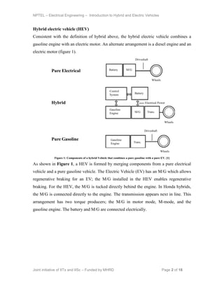History and development of Electric vehicles and basics | PDF
