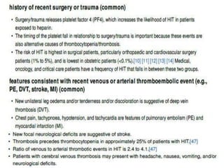 Hit Drop Heparin induced thrombocytopenia hit | PPTX