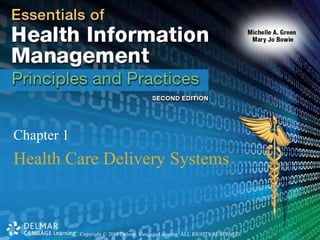 Copyright © 2011 Delmar, Cengage Learning. ALL RIGHTS RESERVED.
Chapter 1
Health Care Delivery Systems
 