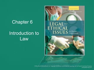 Chapter 6
Introduction to
Law
 