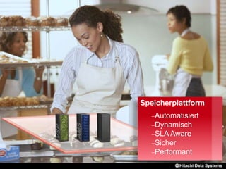 Speicherplattform
Automatisiert
Dynamisch
SLA Aware
Sicher
Performant
 