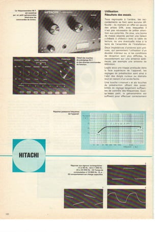 Amplificateur tuner HITACHI SR-6100 avec problème