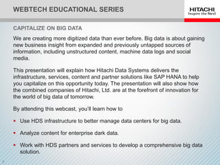 Capitalize on Big Data Through Hitachi Innovation | PPT