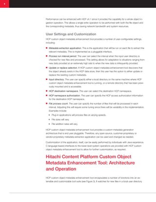 Hitachi content platform custom object metadata enhancement tool | PDF
