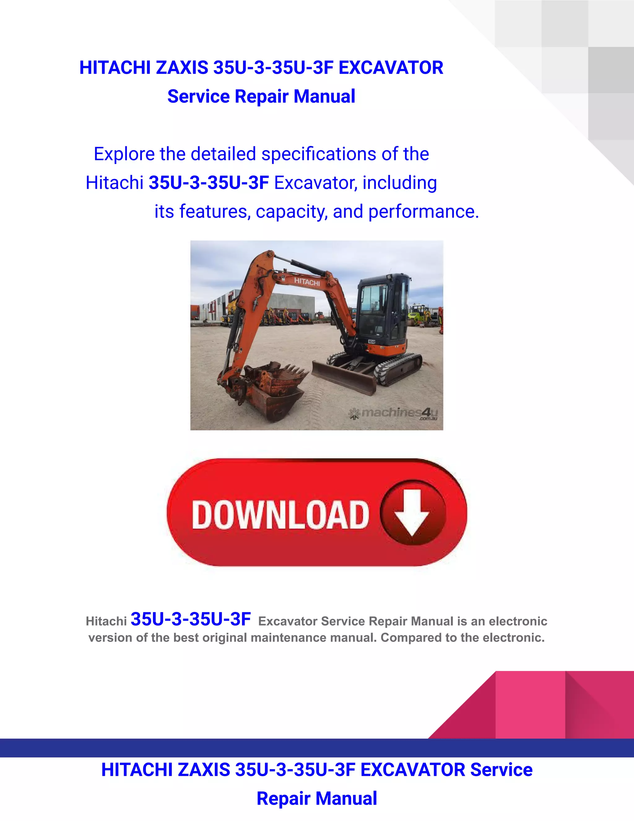 HITACHI ZAXIS 35U-3F EXCAVATOR Service Manual.pdf