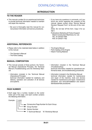 Hitachi Zaxis 520LCH-3 Service Manual PDF – Complete Technical
