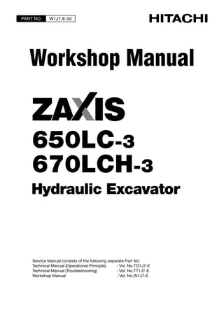 Hitachi zaxis 670 lch 3 excavator service repair manual | PDF