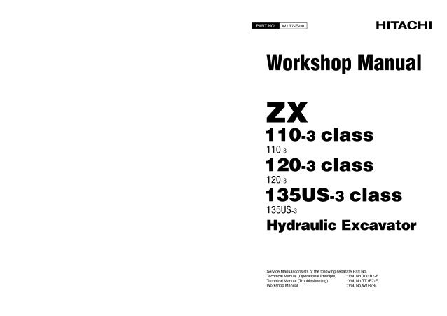 Hitachi Zaxis Zx 135 Us 3 Excavator Service Repair Manual