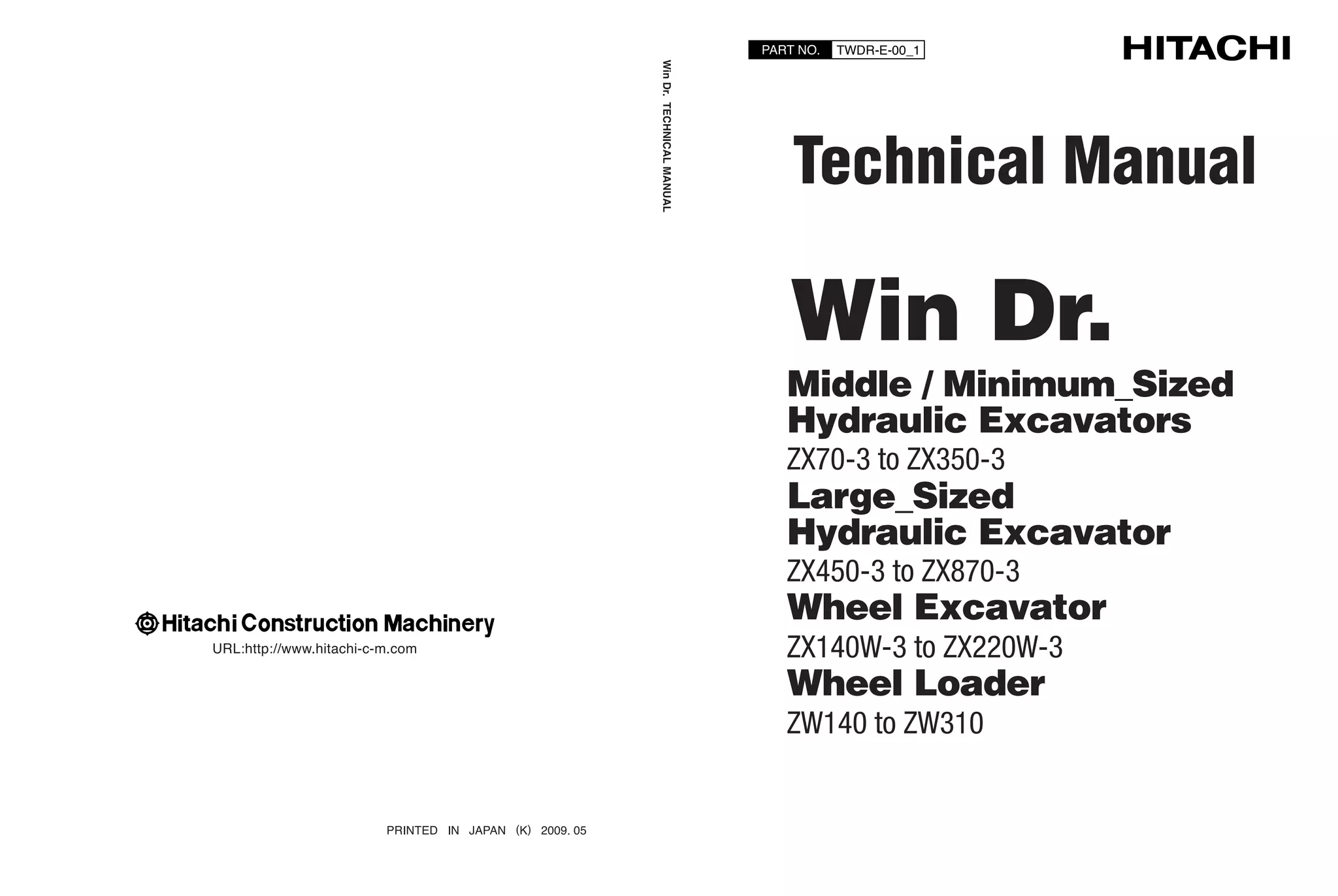 Hitachi Zaxis ZX450-3 Zx870 Excavator Service Manual.pdf