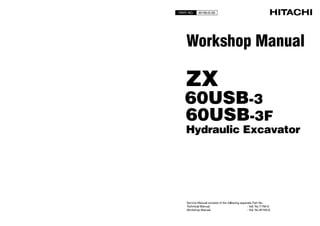 Hitachi zaxis zx 60 usb 3 excavator service repair manual | PDF