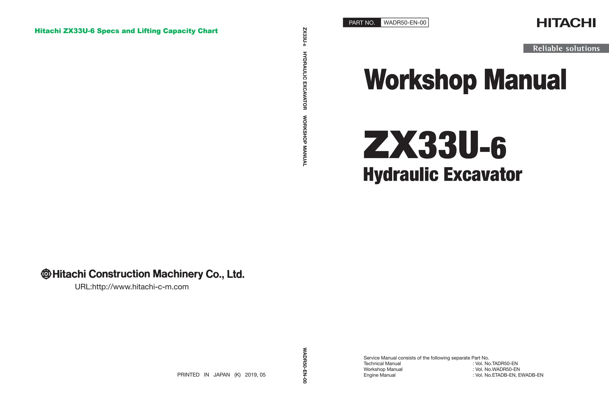 Comprehensive Workshop Manual for Hitachi ZX33U-6 Hydraulic
