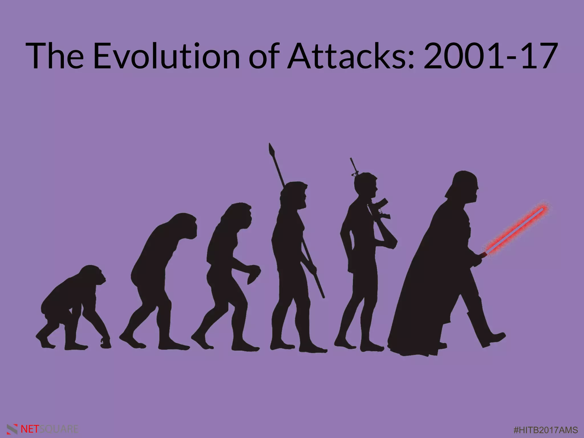 #HITB2017AMSNETSQUARE
The Evolution of Attacks: 2001-17
 