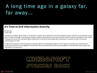 #HITB2017AMSNETSQUARE
A long time ago in a galaxy far,
far away...
MICROSOFT
STRIKES BACK
 