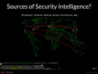 #HITB2017AMSNETSQUARE
Sources of Security Intelligence?
 