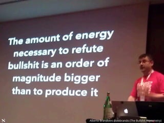 #HITB2017AMSNETSQUARE Alberto Brandolini @ziobrando (The Bullshit Asymmetry)
 