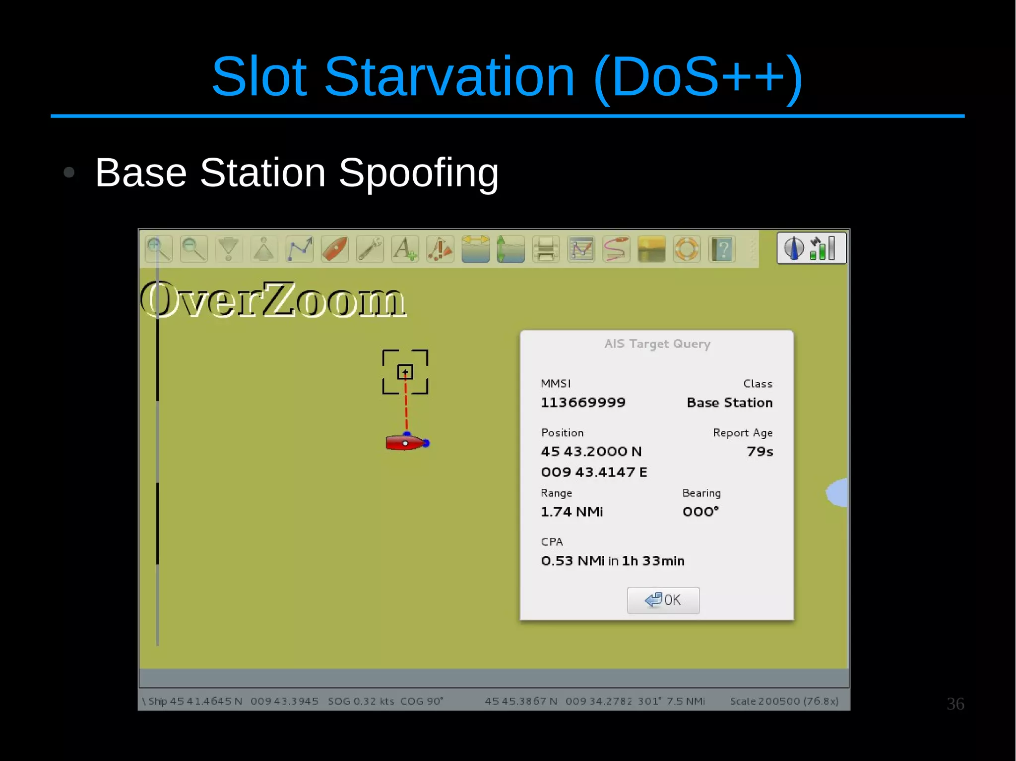 36
Slot Starvation (DoS++)
● Base Station Spoofing
 