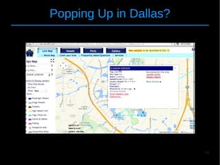 19
Popping Up in Dallas?
 