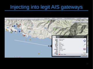 27
Injecting into legit AIS gateways
 