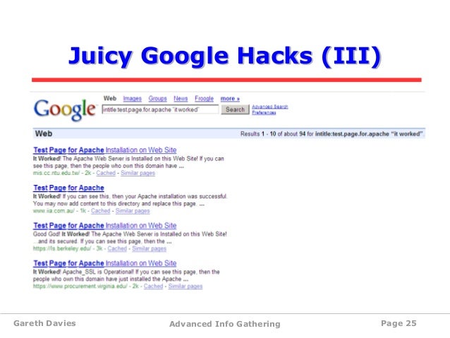 Intitle index of google hacks ebooking