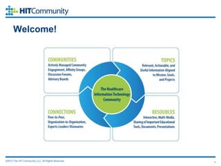 Welcome!




©2012 The HIT Community, LLC. All Rights Reserved.   3
 