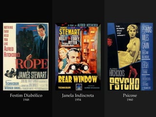 Festim Diabólico 1948 Janela Indiscreta 1954 Psicose 1960 