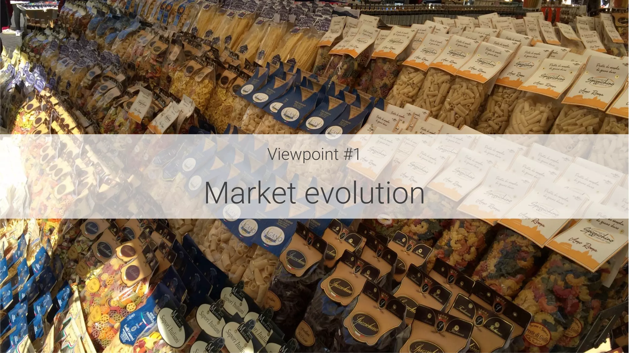 Viewpoint #1

Market evolution
 