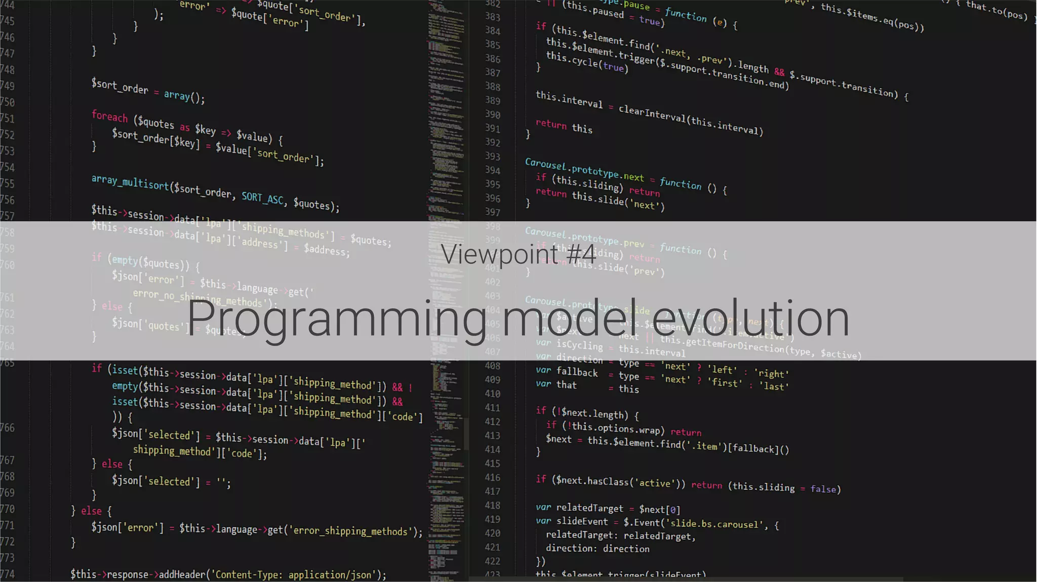 Viewpoint #4

Programming model evolution
 