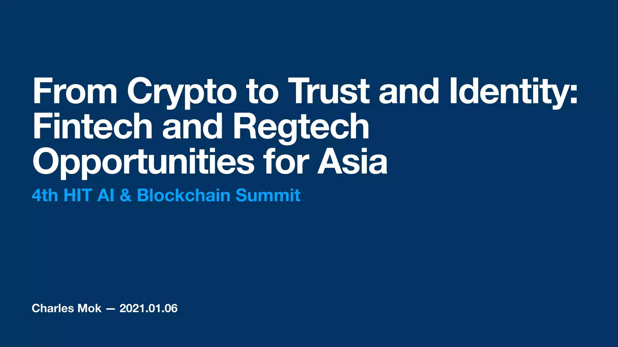 From Crypto to Trust and Identity
