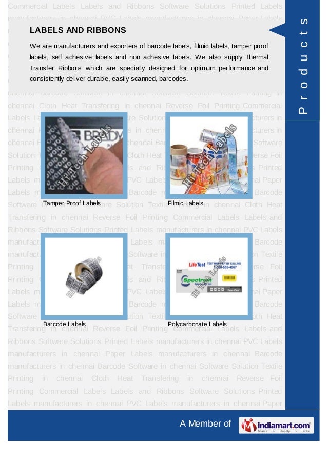 Hi Tech Labels, Chennai, Commercial Labels