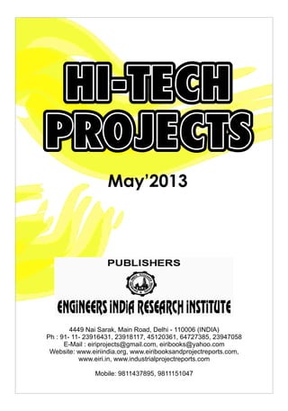 Hi tech projects magazine may'2013