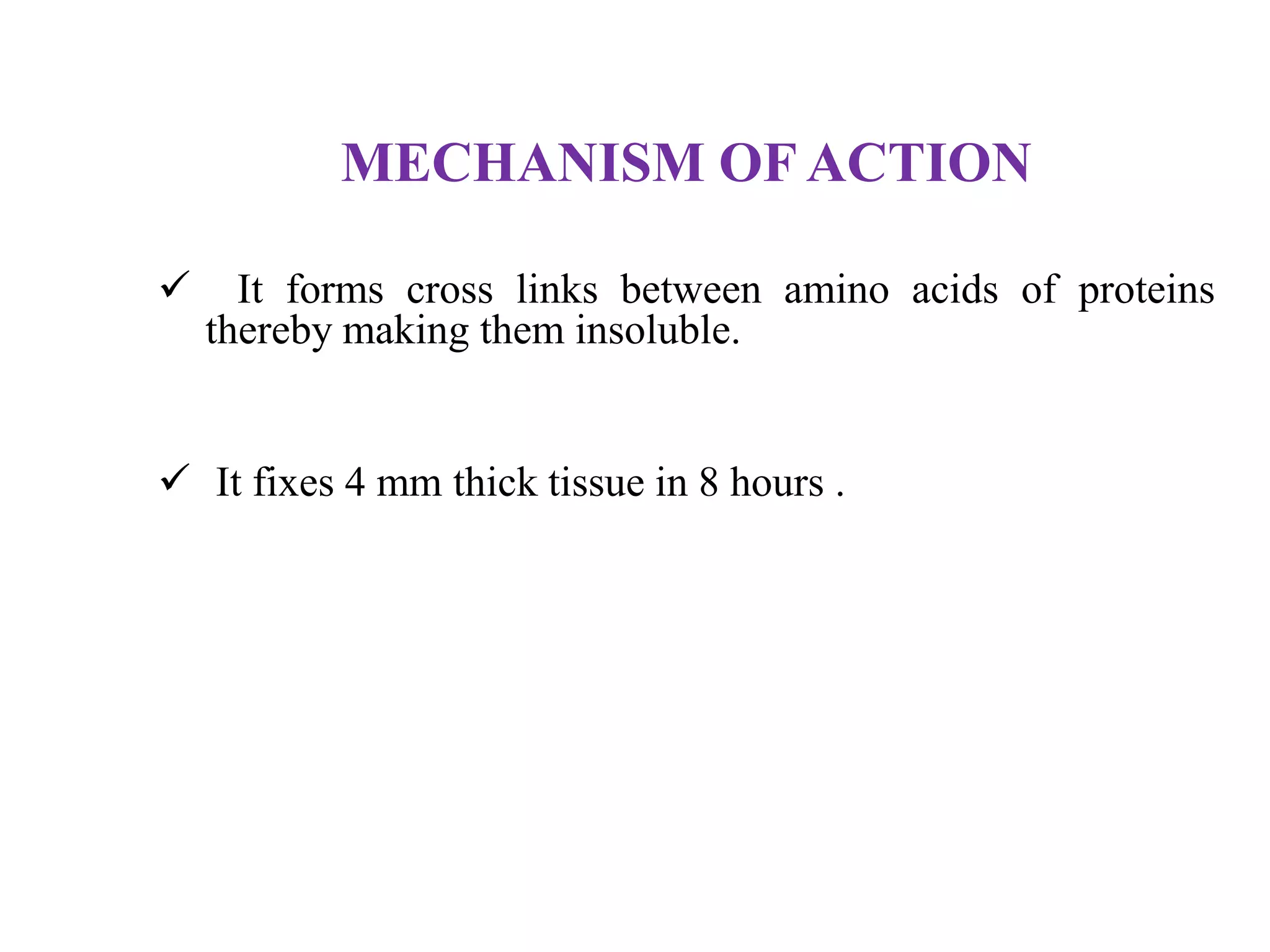 Fixatives used in histopathology
