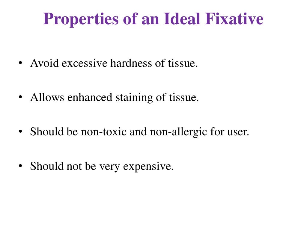Fixatives used in histopathology