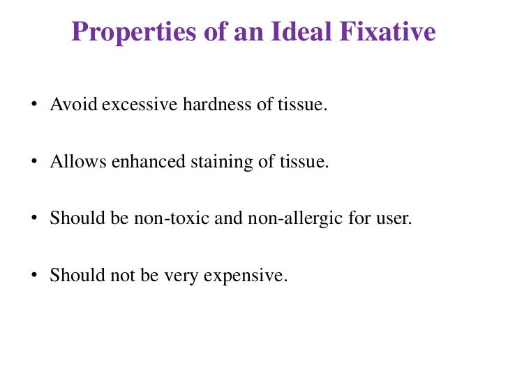 Fixatives used in histopathology
