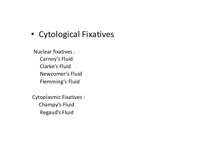 Fixatives used in histopathology