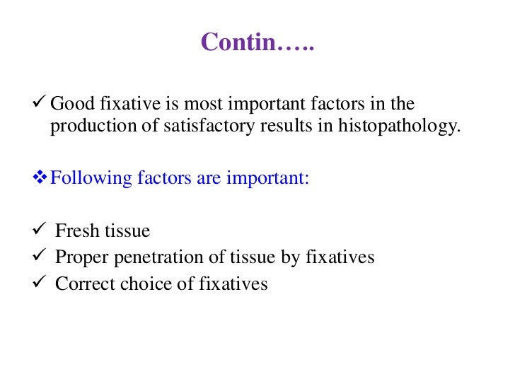 Fixatives used in histopathology