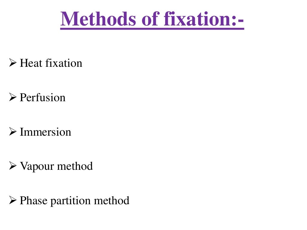 Fixatives used in histopathology
