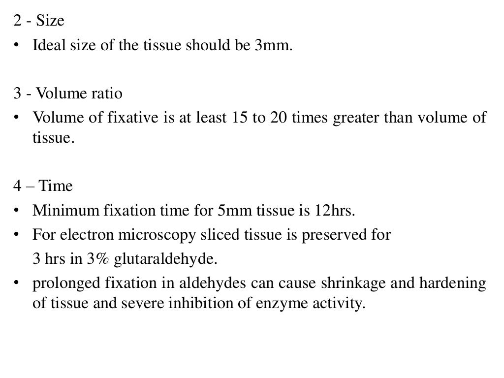 Fixatives used in histopathology