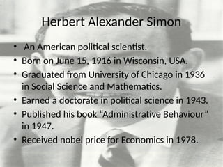 Herbert.A.Simon noble prize winner(FOM PPT).pptx