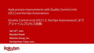 [Hitesh mandloi] DevOpsDays Tokyo 2021 presentation | PPTX
