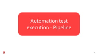 21
Automation test
execution - Pipeline
 