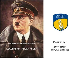 Prepared By :-
JATIN GARG
B.PLAN (2011-15)
 