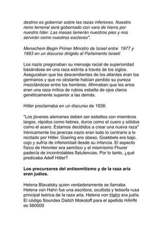 Hitler el sionista de la casa de yisrael | PDF
