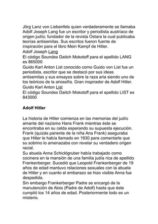Hitler el sionista de la casa de yisrael | PDF