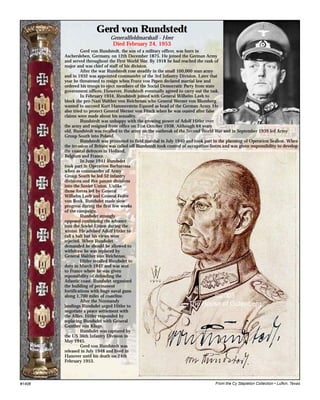 Rundstedt Rommel Hitler's fieldmarshalls | PDF